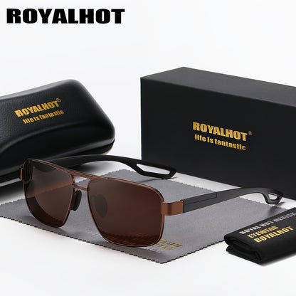Unisex Lightweight Rectangular Polarized Sunglasses with UV400 Protect