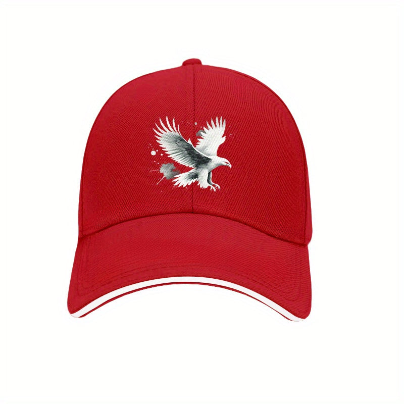 Unisex Retro Dad Hat with Eagle Print - Lightweight, Breathable
