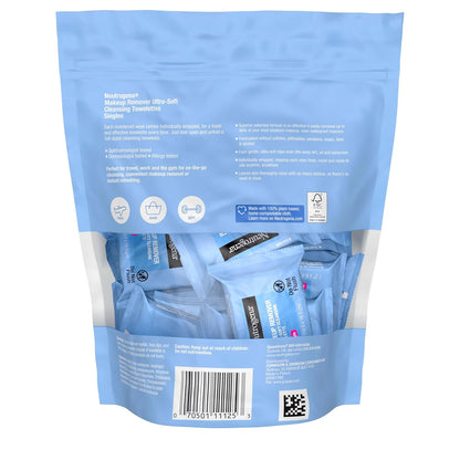 Neutrogena Makeup Remover Wipes Singles, Individually Wrapped Face Wipes, Daily Facial Cleanser Towelettes, Gently Removes Oil & Makeup, Alcohol-Free Makeup Wipes, 20 Ct
