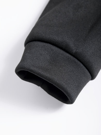 Men'S Stand Collar Zipper Jacket, Fashion Solid Color, Long Sleeve, Fleece, Soft, Casual, Polyester, with Zipper Pocket, for Daily, Sports, Fitness