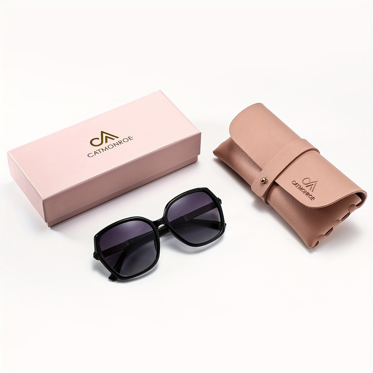 Women’s Polarized UV400 Square Sunglasses with Gradient Lens