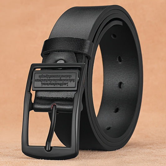 1pc Classic Men's Faux Leather Belt with Vintage-Inspired Alloy Automatic Buckle - Adjustable, Casual & Versatile Fashion Accessory for Young to Middle-Aged Men