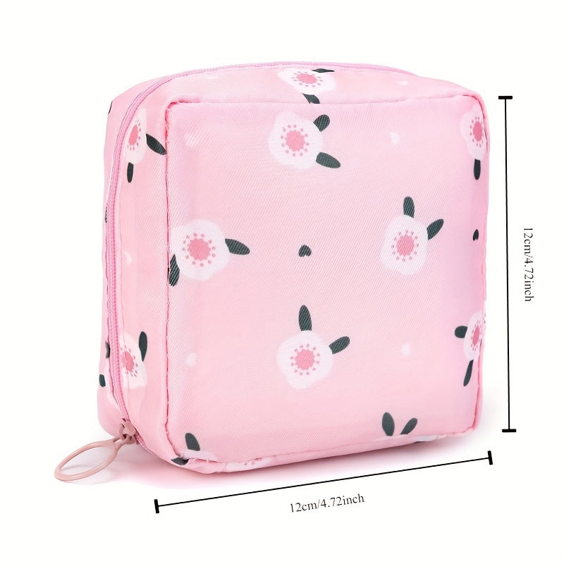 Cartoon Sanitary Napkin Storage Bag, Menstrual Cup Pouch Nursing Pad Holder Tampon Bags Feminine Product Pouches Portable Period Kit Bag For Girls Women