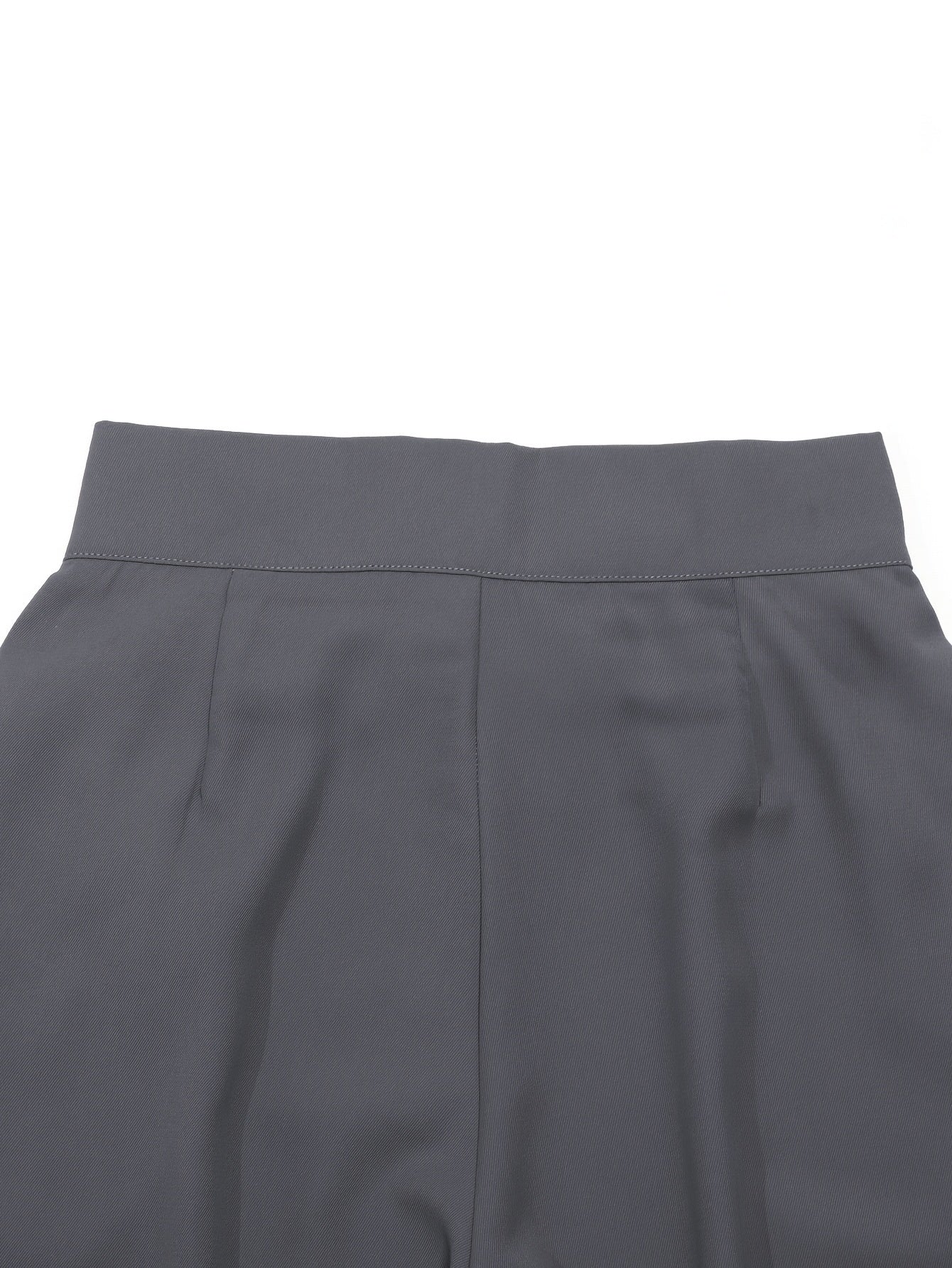 Casual Chic] Կանացի շիկ ֆրանսիական ոճի միագույն սև ծալքավոր տաբատ՝ բարձր գոտկատեղով, լայն ոտքով, պոլիեսթերով, լվացվող մեքենայում՝ կատարյալ արձակուրդի և ամենօրյա հագուստի համար, գեղեցիկ տաբատ