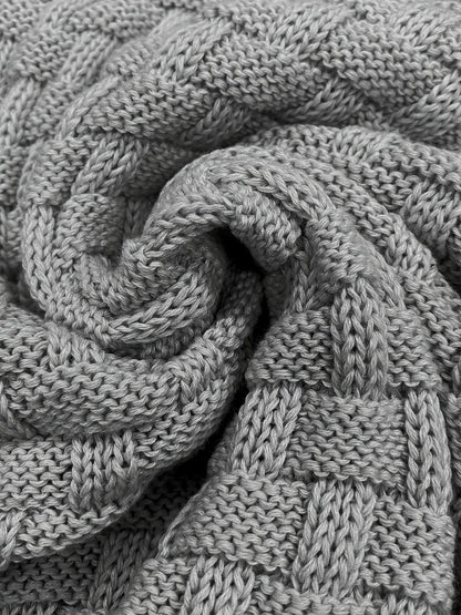 Men's Casual Waffle Pattern High Stretch Sweater, Chic Mature Pullover Sweater For Fall Winter