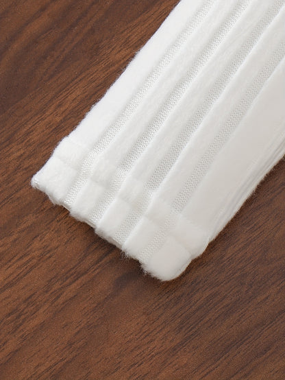 2 հատ մանկական ձմեռային հագուստի հավաքածու. Հարմարավետ փափուկ թևքերով զգեստ և A-գծի ժապավեն՝ օձիքով և ծոպերով զարդարանքով - փափուկ, տաք հագուստ լուսանկարահանումների համար, Սուրբ Ծնունդ (ձեռքով լվացվող), իդեալական է բացօթյա օգտագործման համար