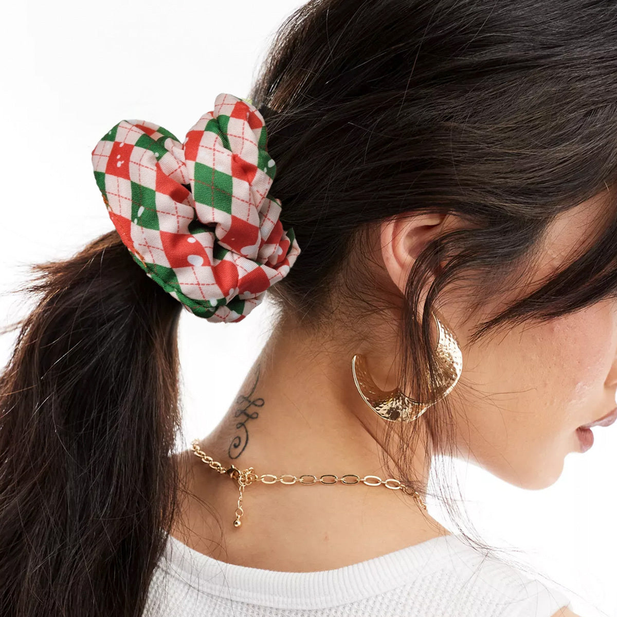 8pcs Set Sparkling Snowflake & Christmas Hair Clips and Scrunchies Bundle - Red/Green/Black/Golden Winter Hair with Elastic Bands, Holiday Party Favors for Women &, Gift Set (Snowflake Patterns, Bows, Bell Designs)