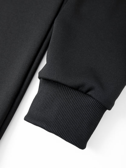 Men's Solid Color Green Full-Zip Stand Collar Jacket - Lightweight Workwear Coat with Zippered Pockets, Machine Washable, Regular Fit for Gym, Hiking, Casual & Outdoor Activities - Versatile All-Season Outerwear