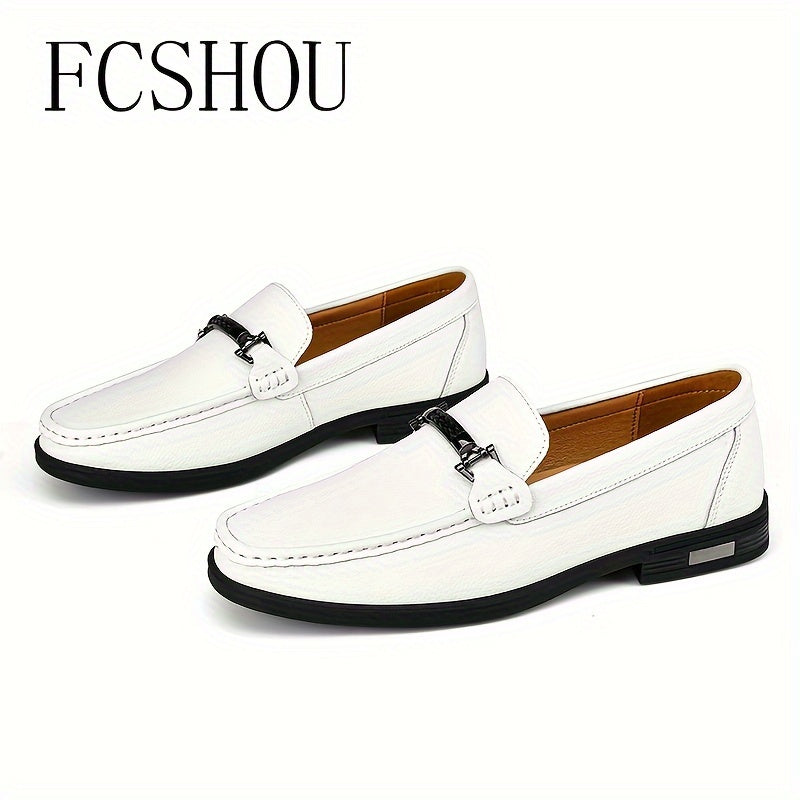 Men's High-End Split Leather Pointed Toe Loafers