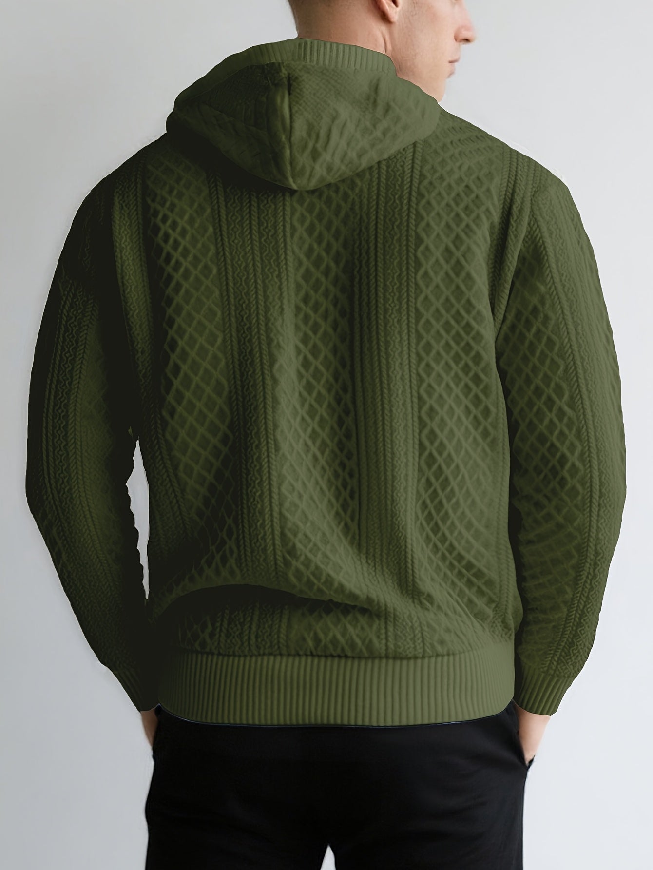 Տղամարդու ժակարդե երկարաթև սվիտեր աշնանային և ձմեռային սեզոնի համար, տղամարդկանց համար նախատեսված առօրյա երկարաթև վերնաշապիկ, պատրաստված բարձր խտության ժակարդե գործվածքից