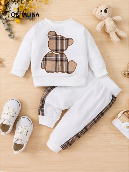 Toddler Baby Boy Clothes Outdoor Set Long Sleeve Sweatshirt Top Casual Pants Fall Winter Outfit Sweatsuit