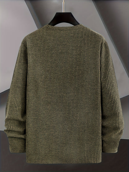 Տղամարդու տրիկոտաժե սվիտեր, գարուն/աշուն ոճի, երիզավոր մարզաշապիկ, ժակարդ, առօրյա, նորաձև, բացօթյա վերնաշապիկ