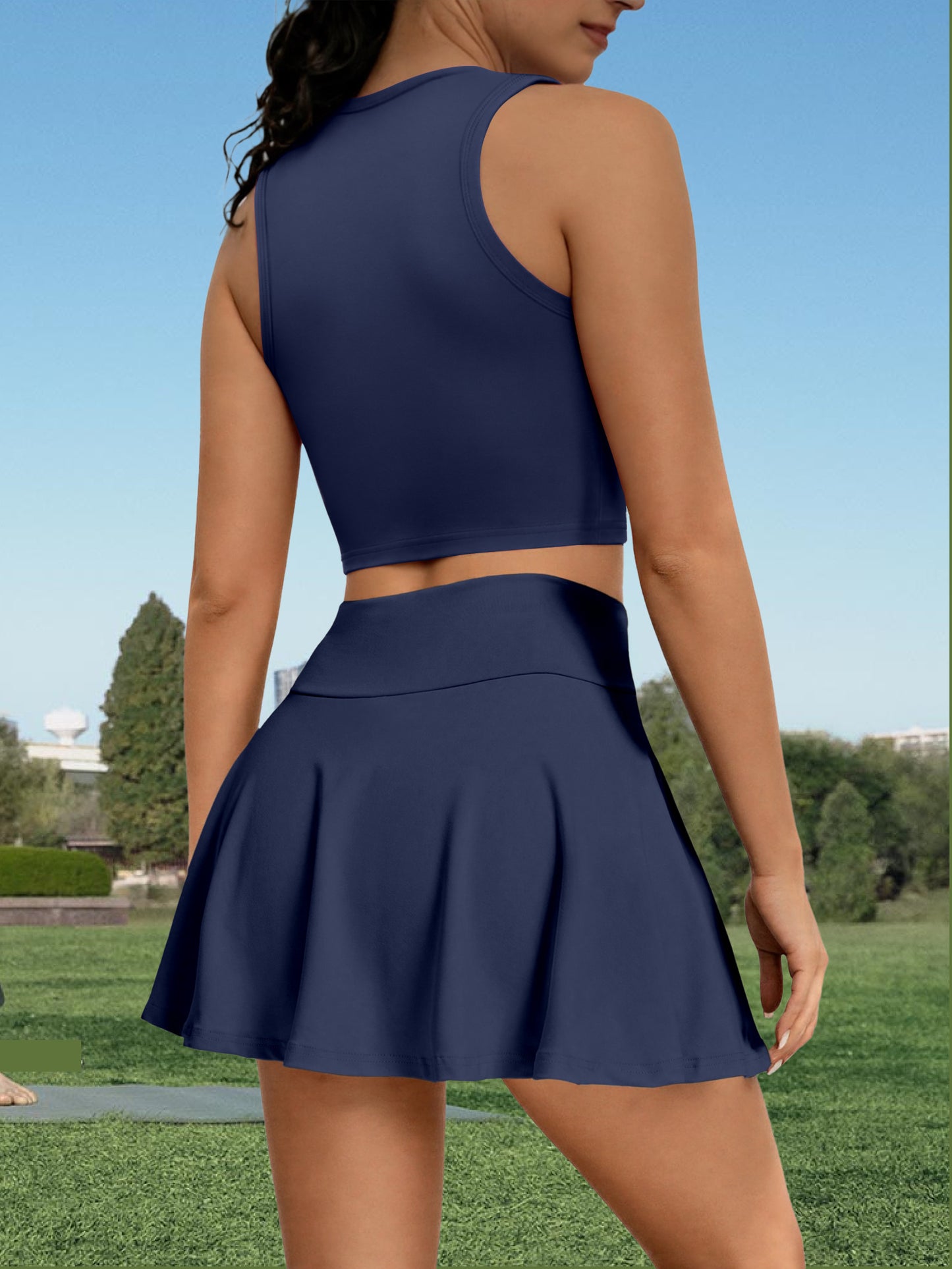 Women's Sleeveless Romper and Vest Set with Safety Shorts
