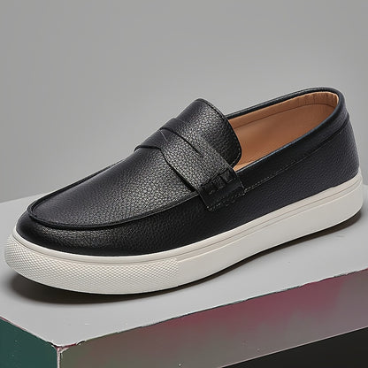 Men's Casual Slip-On Loafers with Non-Slip PVC Sole