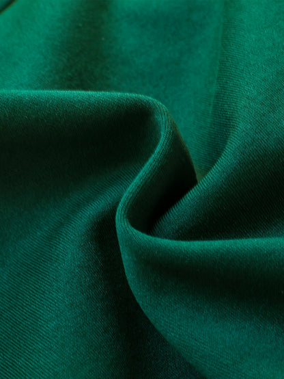 2pcs Boys' Autumn/Winter Fleece-Lined Hooded Sweatshirt and Pants Set, Simple Letter Print Fashion Classic Outfit for Outdoor Sports and Casual Wear, 100% Polyester Knit Stretch Fabric, Ideal Gift Choice for Kids, Perfect for