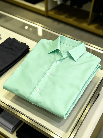 Men's 100% Cotton Short Sleeve Lapel Shirt for Summer