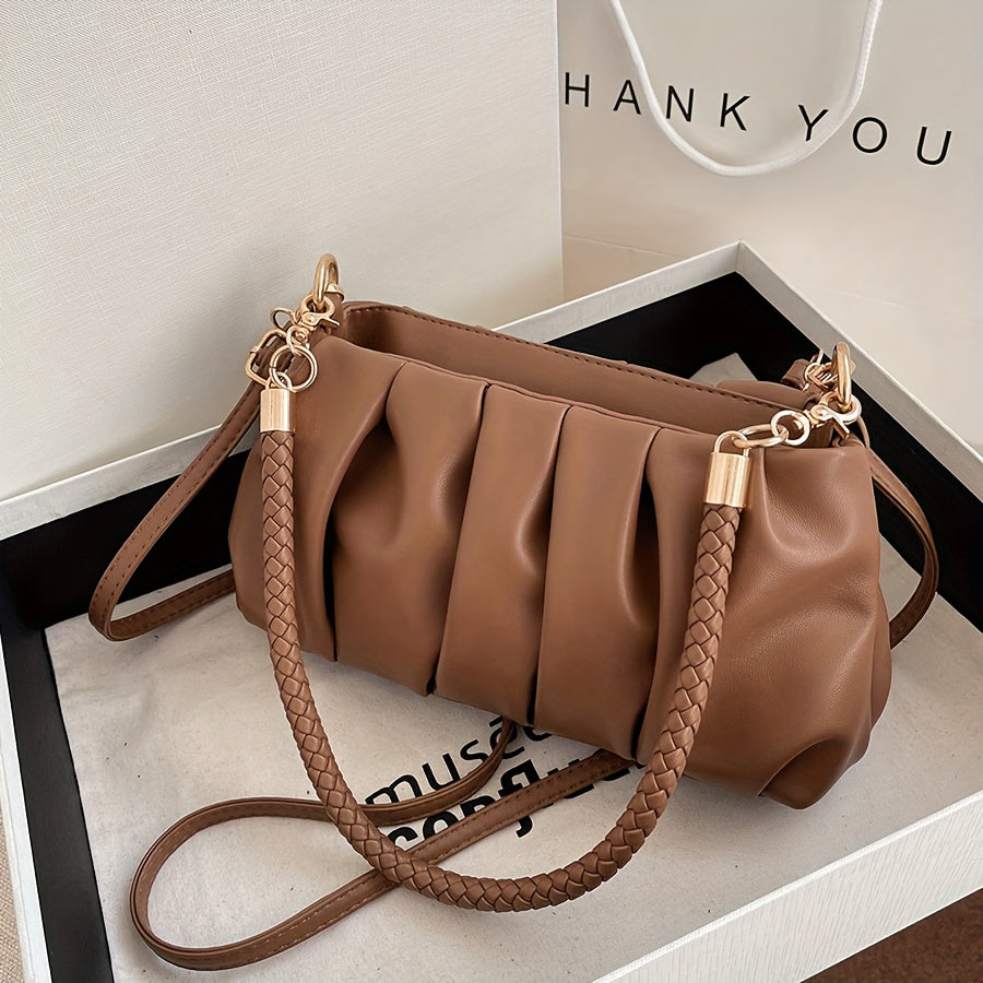 CAHVIN KOEINZ կանացի ձեռքի պայուսակ՝ կնճռոտված - բազմագույն (/ / /սպիտակ/)՝ ուսից և ուսից կրելու համար, կայծակաճարմանդով փակվող և յուղով ներկված եզրերով՝ ամենօրյա օգտագործման համար, առօրյա, ճանապարհորդության համար - էլեգանտ նվեր