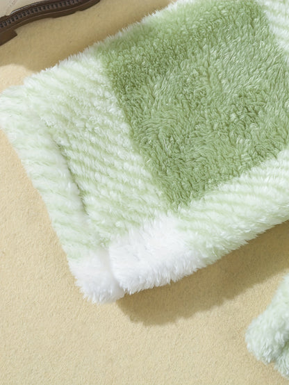 3 հատ փափուկ հավաքածու՝ աղջկա վանդակավոր թեդի բաճկոն + երկար թևքով վերնաշապիկ + թեդի տաբատ, աղջիկների համար նախատեսված ձմեռային/աշնանային հագուստ, նվեր