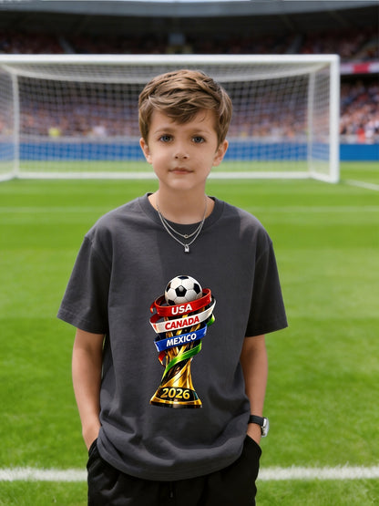 2026 FIFA World Cup Boys Mesh T-Shirt - Summer Sportswear