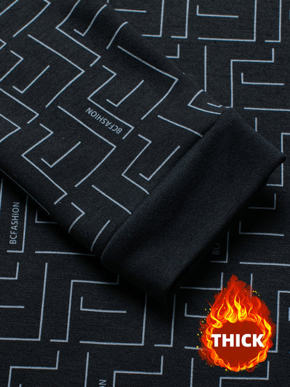 Նոր աշնանային և ձմեռային տղամարդկանց երկարաթև բրդյա սվիտեր՝ երկրաչափական նախշերով, տաք և փափուկ, ոճային կլոր օձիքով, կատարյալ նվեր տղամարդկանց համար՝ տաք մնալու համար