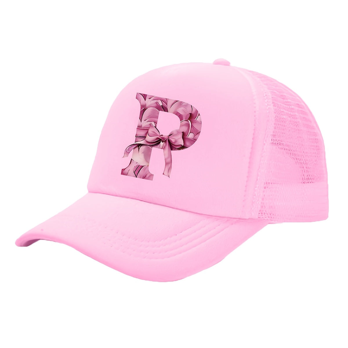 Kids Pink Mesh Bowknot Baseball Cap Breathable Lightweight