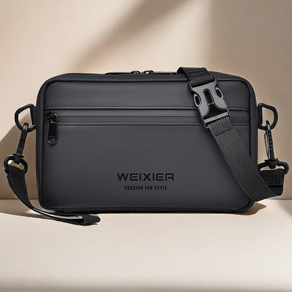 WEIXIER Unisex Fashion Messenger Bag, Shoulder Satchel with Detachable Strap, Polyester Lined, Business Briefcase for Commuting  Outdoor, Ideal Gift for Husband Or Boyfriend