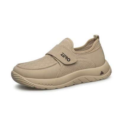 Men's Breathable Casual Canvas Shoes with Hook and Loop Fastener