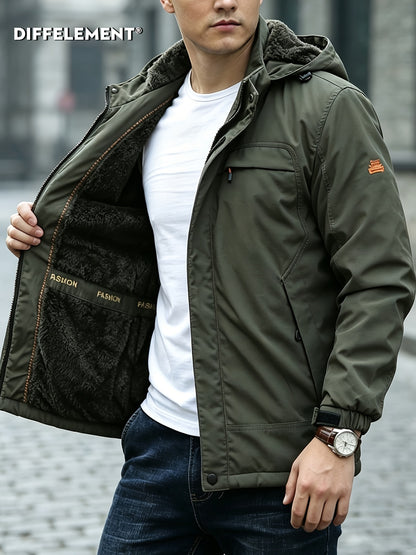Men's Heavyweight Hooded Workwear Jacket with Full Lining