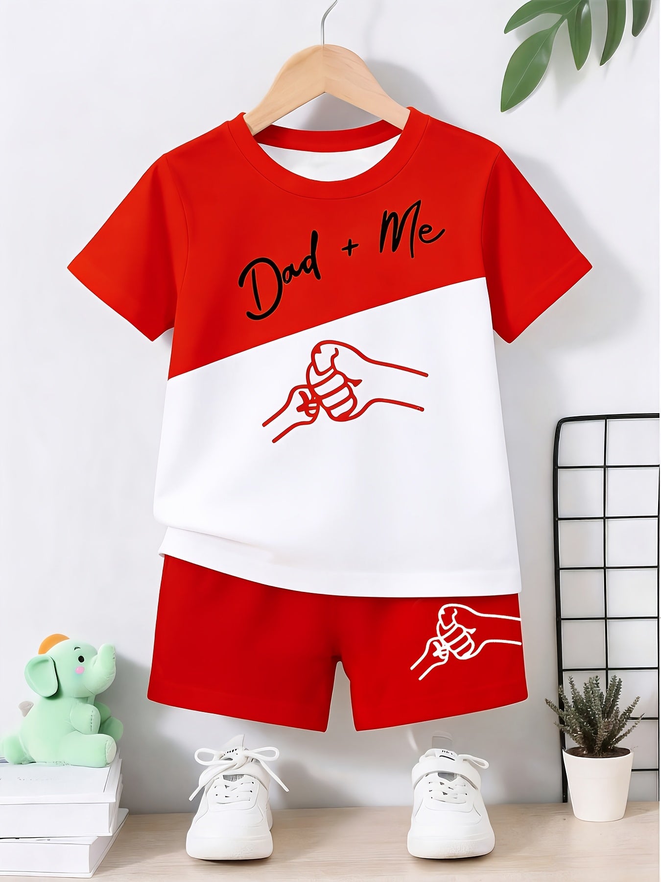 Summer Boys' Sporty Color-Block T-Shirt & Shorts Set