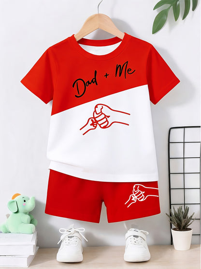 Summer Boys' Sporty Color-Block T-Shirt & Shorts Set