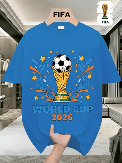 Men's FIFA World Cup Short-Sleeve T-Shirt, Summer Casual