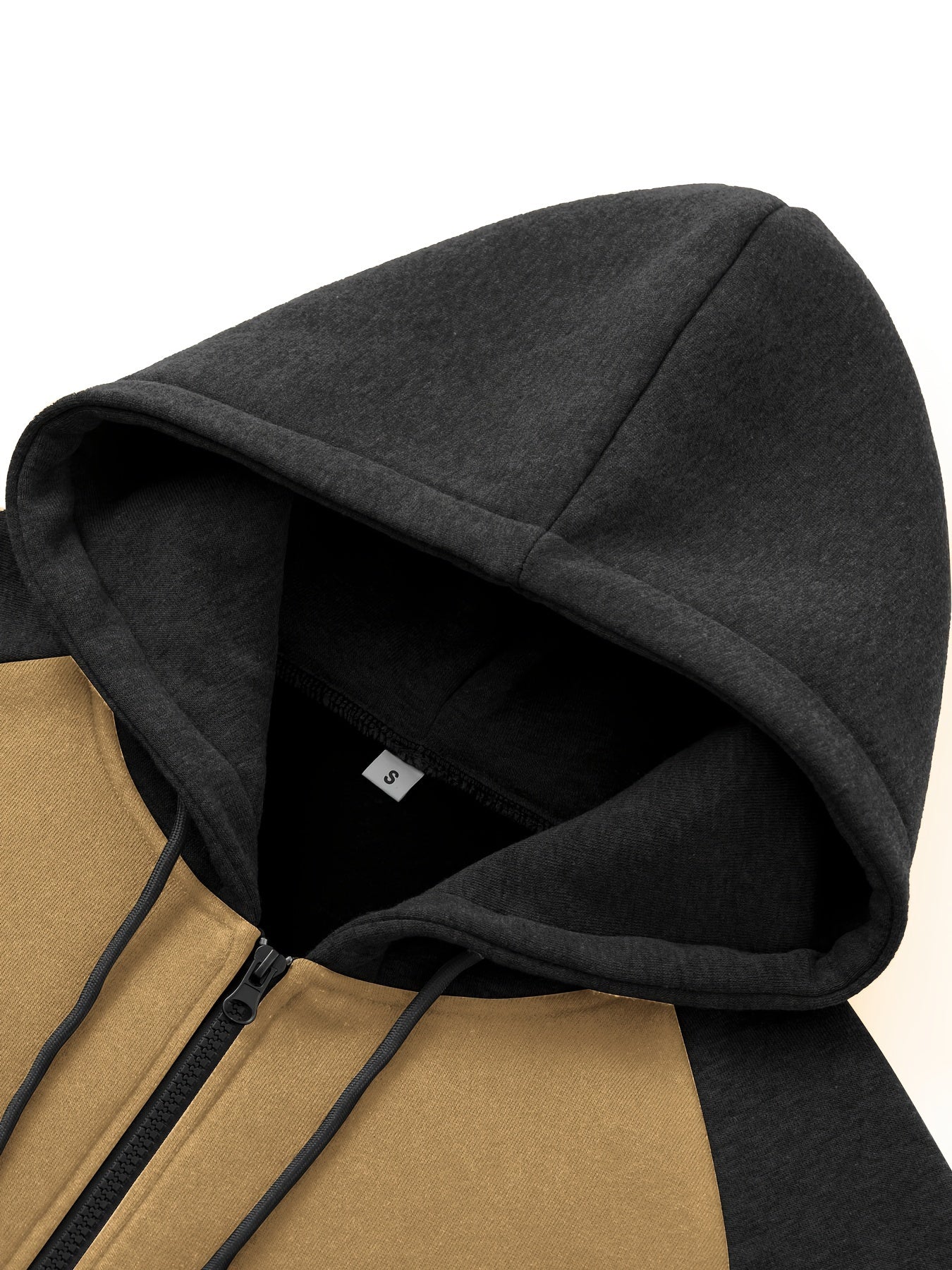 Men's Casual Sports Hoodie Two-Piece Set Four Seasons Color-Matching Zipper Drawstring Waist Jogging Suit - ayq
