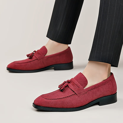 Plus Size Men's Slip-On Tassel Loafers Casual Rubber Sole
