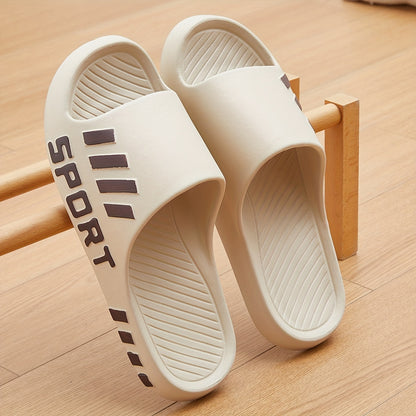 Men's stylish sports flip-flops, indoor non-slip couple slippers, casual and comfortable EVA material slippers, available in large sizes 48-49 - ayq
