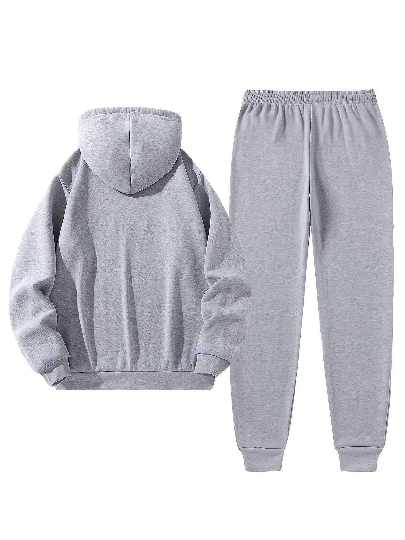 Halloween Men'S Hoodie with PARIS Lettering And Drawstring Sweatpants Set, a Must-Have Outfit for Autumn And Winter, Perfect for Everyday Outdoor Wear - ayq