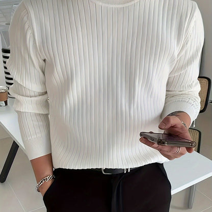 2024 New Cross-Border Men'S Round Neck Pullover Knitted Sweater