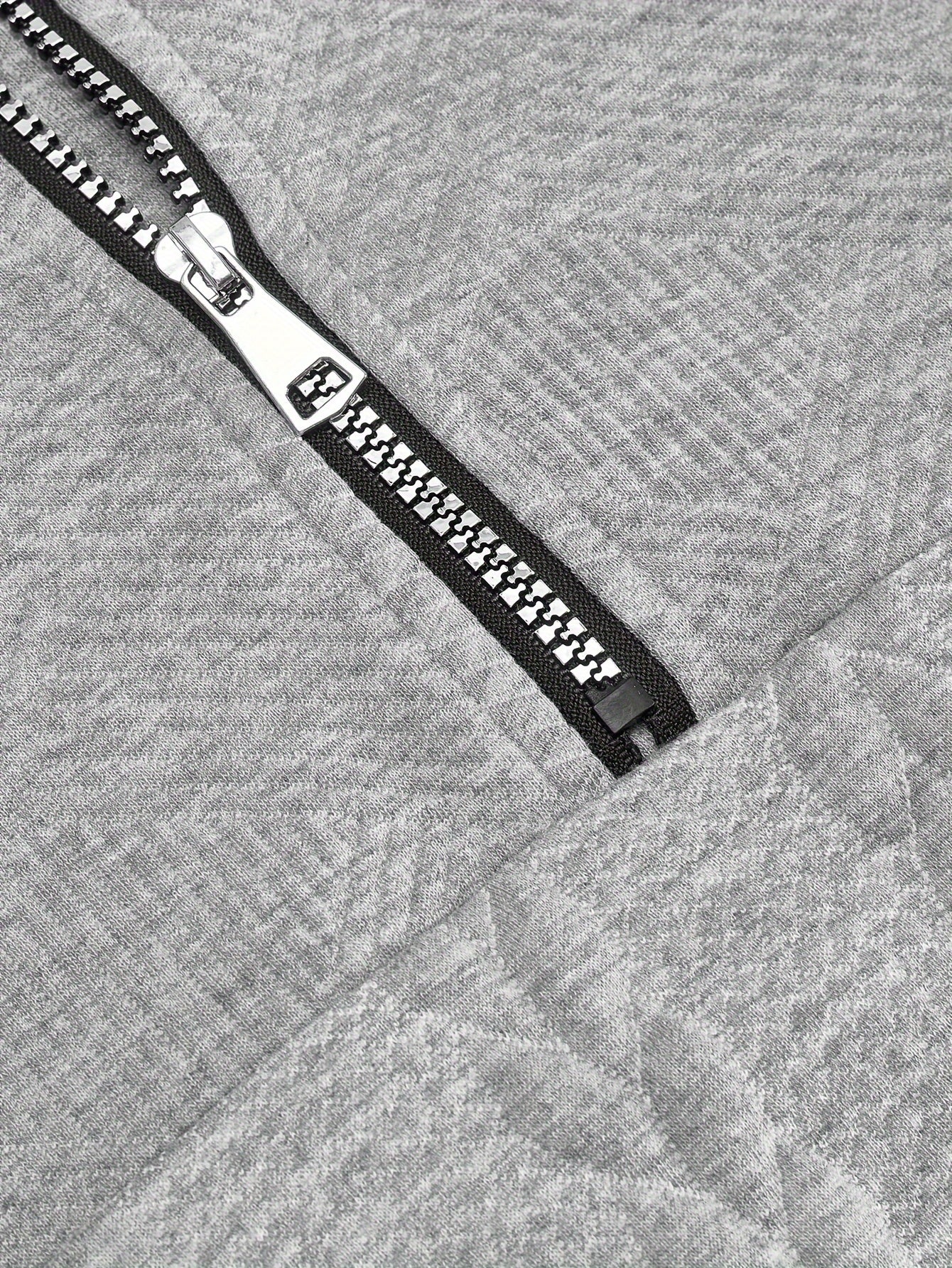 Սահմանային ամերիկյան ռետրո ոճի առօրյա կանգնած օձիքով, կայծակաճարմանդով, ազատ տրիկոտաժե, ծանր քաշային պաչվորք ժակարդե երկար թևքով սվիտեր՝ աշնանային և