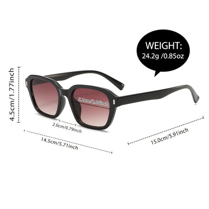 Small Square Frame Black Glasses for Men & Women, UV400 Protection