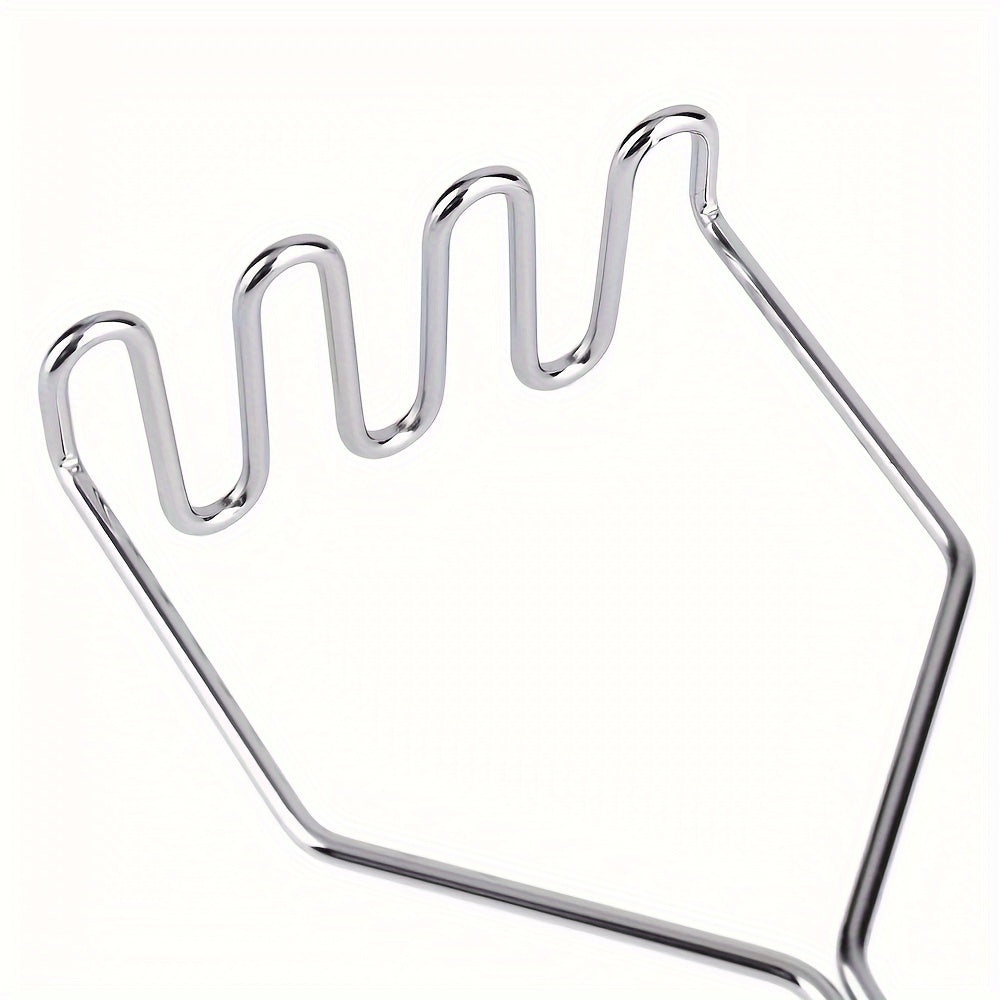 1 հատ Stainless Steel Wave Potato Masher - Իդեալական խոհանոցային բանջարեղենի և մրգային խյուսի համար, խոհանոցային պարագաներ | Ժամանակակից խոհանոցային գործիք | Երկարակյաց խոհանոցային սպասք