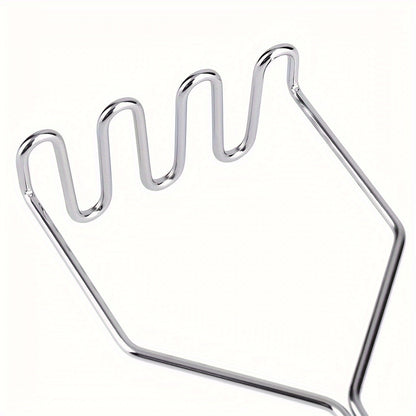 1 հատ Stainless Steel Wave Potato Masher - Իդեալական խոհանոցային բանջարեղենի և մրգային խյուսի համար, խոհանոցային պարագաներ | Ժամանակակից խոհանոցային գործիք | Երկարակյաց խոհանոցային սպասք
