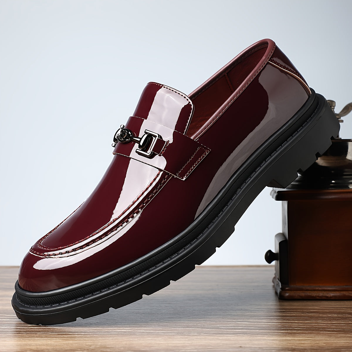 Men's Large Size Microfiber Leather Slip-On Loafers
