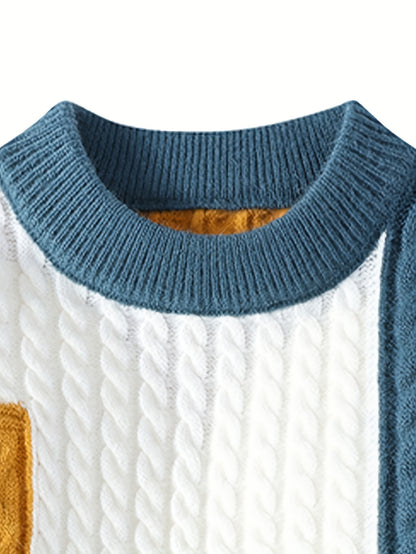 Տղամարդու սվիտեր - շագանակագույն/ - երկար թևքերով, վզնոցով, աշուն/ձմեռ, գրասենյակ, երեկույթ, առօրյա - հեշտ խնամվող, պաշտոնական և առօրյա սվիտեր տղամարդկանց համար