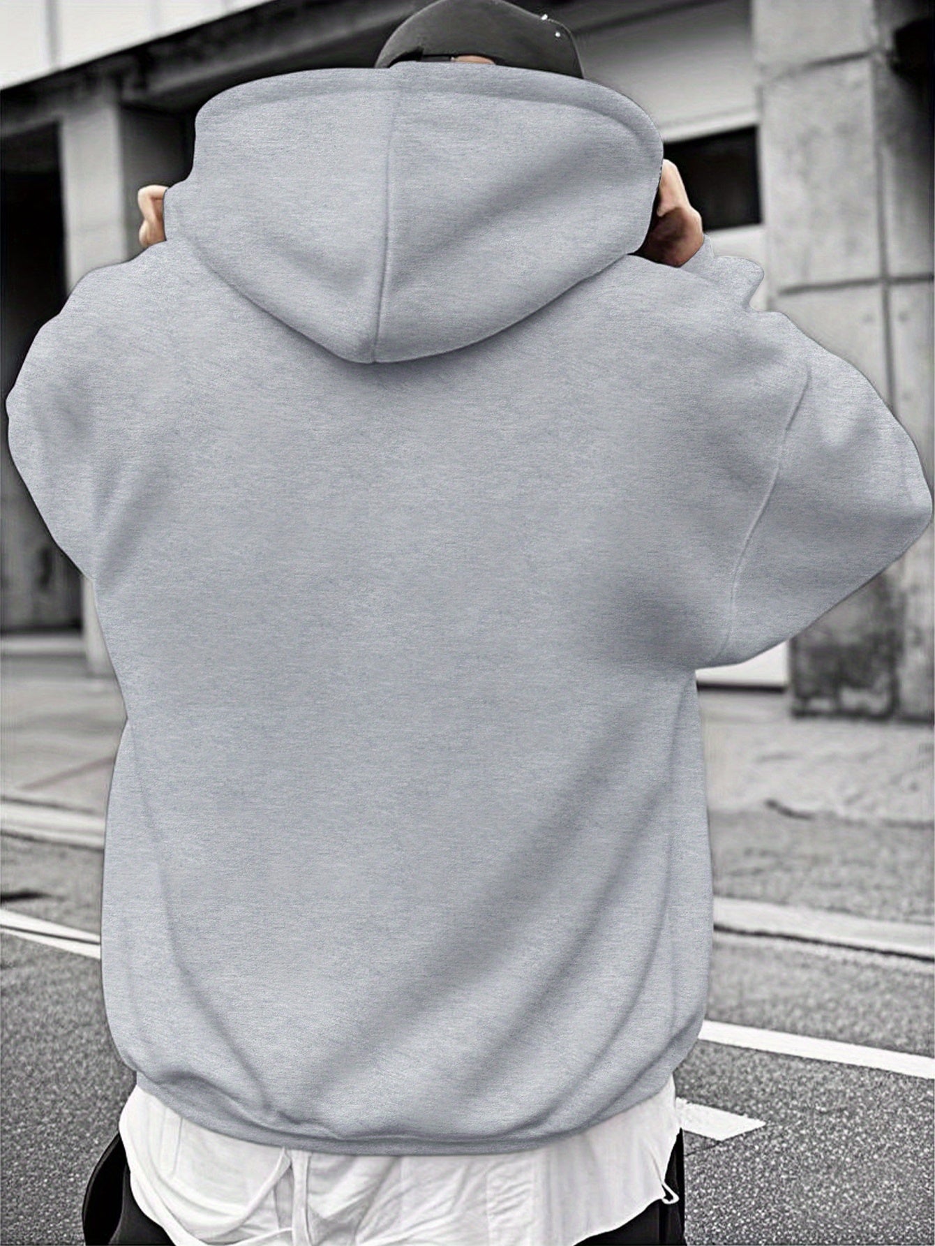Men'S Fashion Trendy Hooded Sweatshirt | Casual Style, Regular Fit, Winter Season, Print Pattern, Slight Stretch Fabric