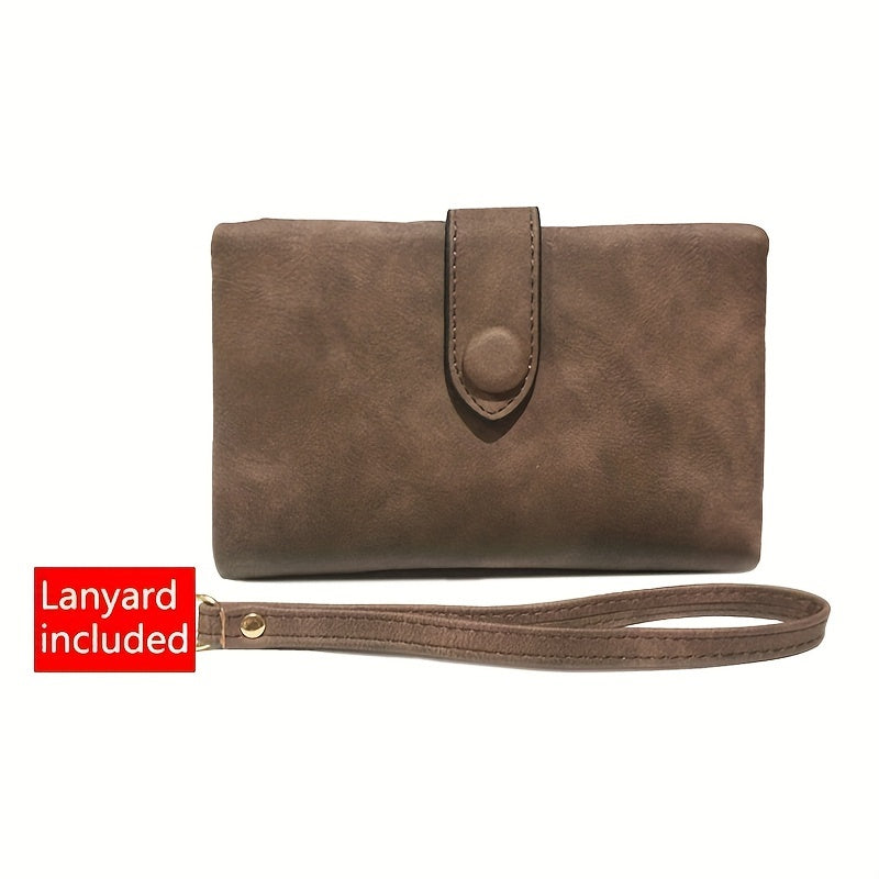 Wallet - Compact Short Design with Solid Color Finish, Stylish Coin Purse, Secure Flap Snap Closure, Ultra-Portable and Lightweight - Perfect for Womens Casual Daily Use