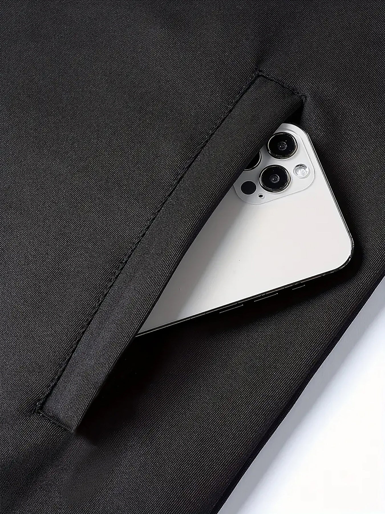 Men's Navy Blue Full-Zip Casual Jacket with Golden Happy New Year Print & Golden Glitter Lettering - Full-Zip Closure, Machine Washable, Regular Fit Winter Coat for Parties, Casual Attire & New Year's Eve Outfits - Stylish Ou