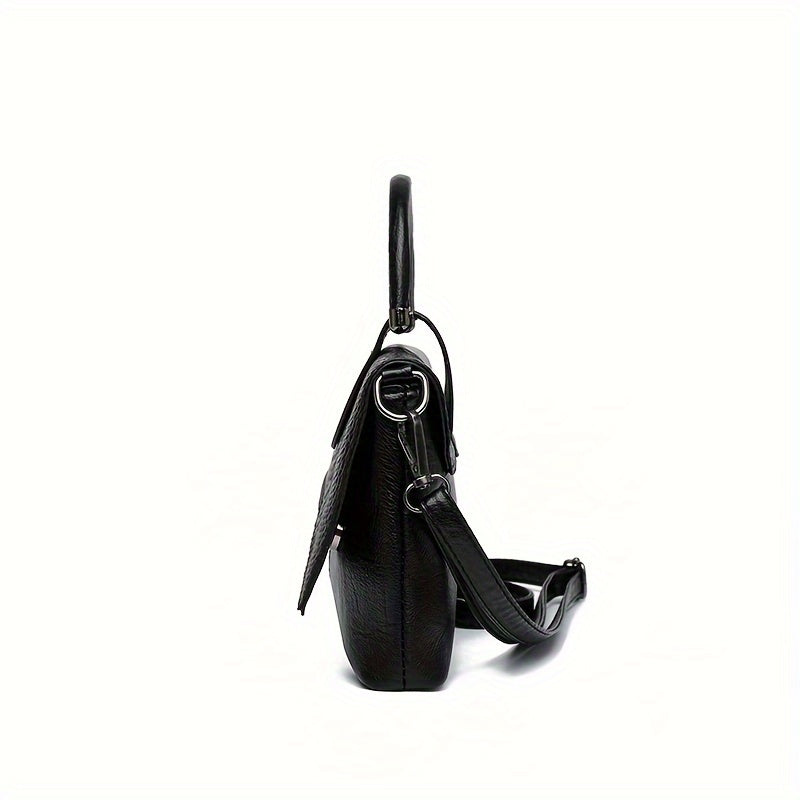 Կանացի ուսի պայուսակ՝ ռետրո կոկորդիլոսի նախշերով ձեռքի պայուսակ, կանացի էլեգանտ կլաչային դրամապանակ, նորաձև քառակուսի խաչաձև պայուսակ