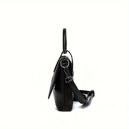 Կանացի ուսի պայուսակ՝ ռետրո կոկորդիլոսի նախշերով ձեռքի պայուսակ, կանացի էլեգանտ կլաչային դրամապանակ, նորաձև քառակուսի խաչաձև պայուսակ