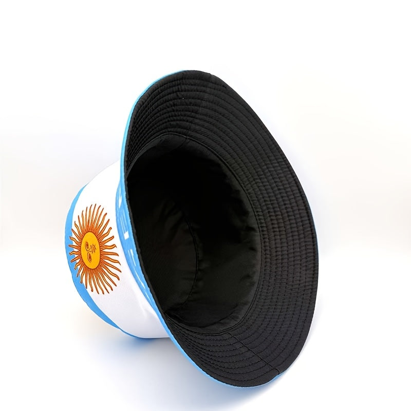 Men's Argentina Flag Bucket Hat - Lightweight, Wide Brim, Casual Outdo