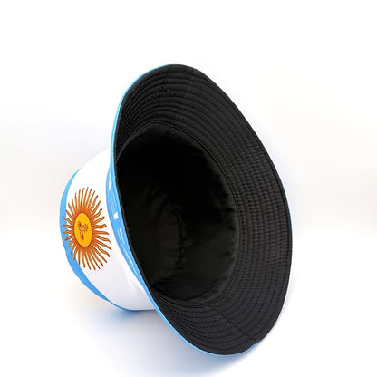 Men's Argentina Flag Bucket Hat - Lightweight, Wide Brim, Casual Outdo