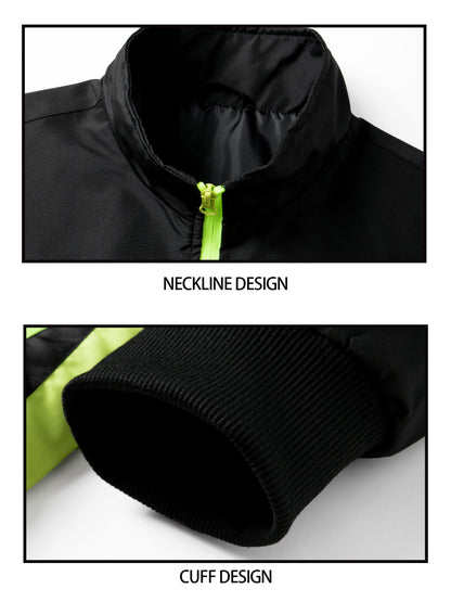 Men's Spring/Fall Stand Collar Zipper Tracksuit Set